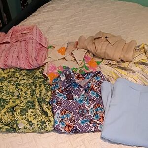 Colorful Vintage Patterned Blouses Collection